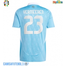 Camisa de time de futebol Bélgica Arthur Vermeeren #23 Replicas 2º Equipamento Europeu 2024 Manga Curta